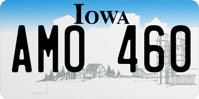 IA license plate AMO460
