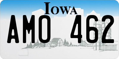 IA license plate AMO462