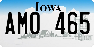 IA license plate AMO465