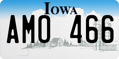IA license plate AMO466