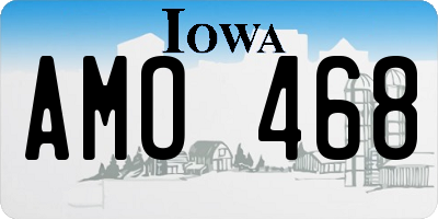 IA license plate AMO468