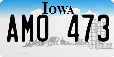 IA license plate AMO473