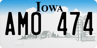 IA license plate AMO474