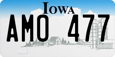 IA license plate AMO477