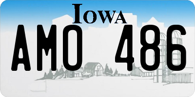 IA license plate AMO486