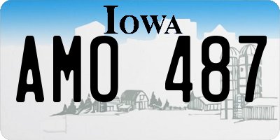 IA license plate AMO487