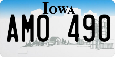IA license plate AMO490