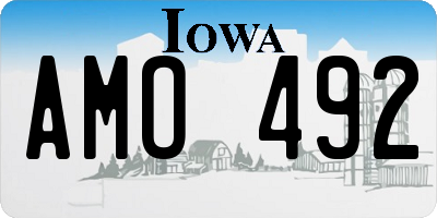 IA license plate AMO492