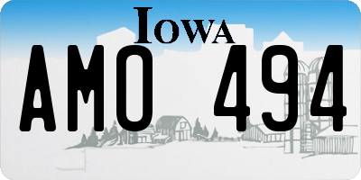 IA license plate AMO494