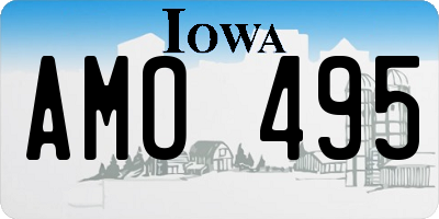 IA license plate AMO495