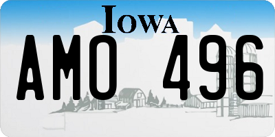 IA license plate AMO496