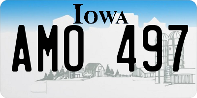 IA license plate AMO497