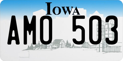 IA license plate AMO503