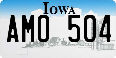 IA license plate AMO504