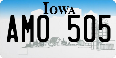 IA license plate AMO505