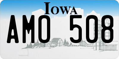 IA license plate AMO508
