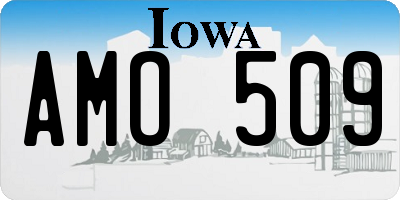 IA license plate AMO509