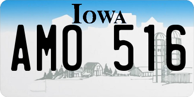 IA license plate AMO516