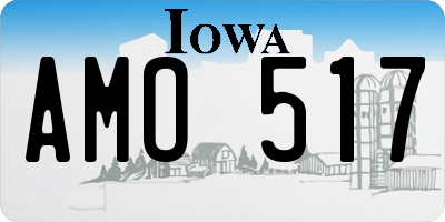 IA license plate AMO517