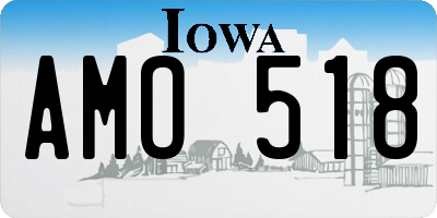 IA license plate AMO518