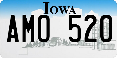 IA license plate AMO520