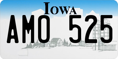 IA license plate AMO525