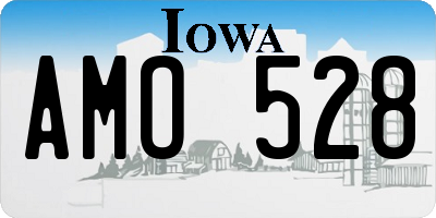 IA license plate AMO528