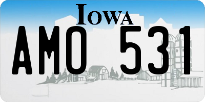 IA license plate AMO531