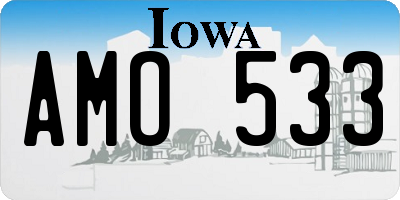 IA license plate AMO533