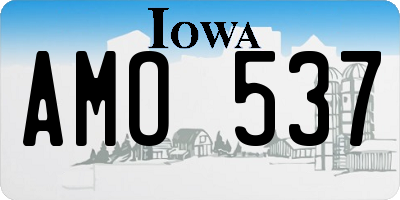 IA license plate AMO537