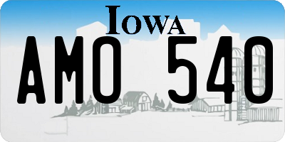 IA license plate AMO540