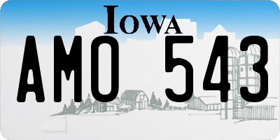 IA license plate AMO543