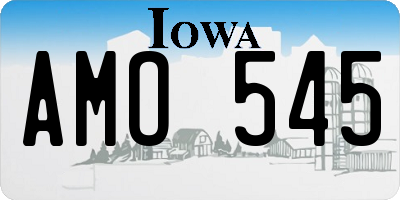 IA license plate AMO545