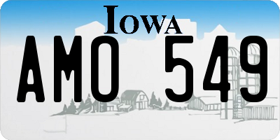 IA license plate AMO549