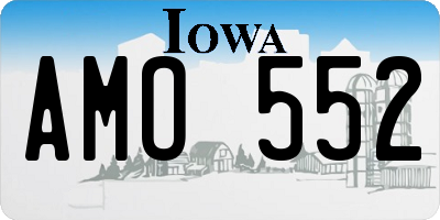 IA license plate AMO552