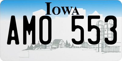 IA license plate AMO553