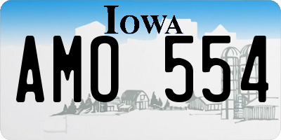 IA license plate AMO554