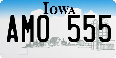 IA license plate AMO555