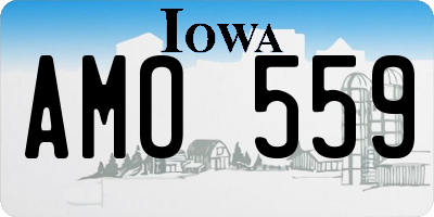 IA license plate AMO559