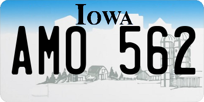 IA license plate AMO562
