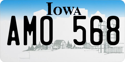 IA license plate AMO568