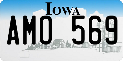 IA license plate AMO569