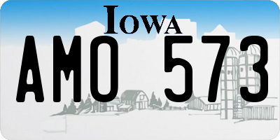 IA license plate AMO573