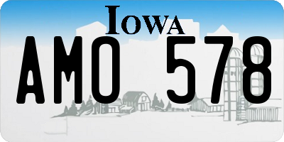 IA license plate AMO578