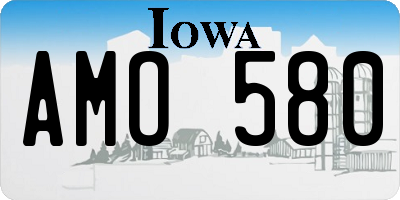 IA license plate AMO580
