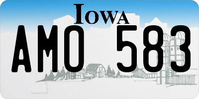 IA license plate AMO583