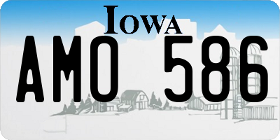 IA license plate AMO586