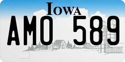 IA license plate AMO589