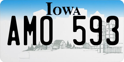 IA license plate AMO593