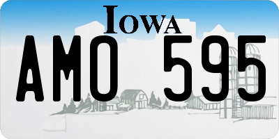 IA license plate AMO595
